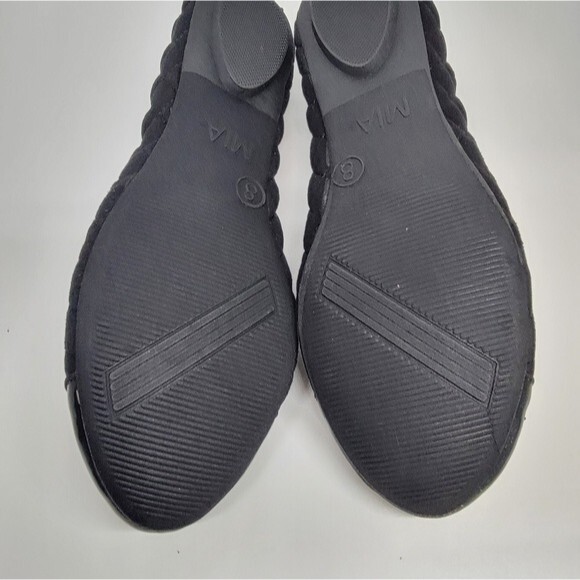MIA Marjorie black quilted Ballet flat shoes size 8M Bow Closed toe C19564A - Picture 7 of 10
